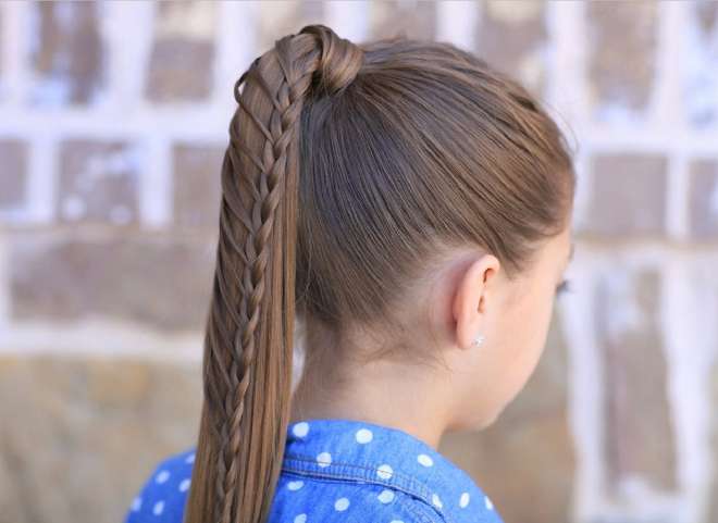 Челкастые девочки с длинными волосами