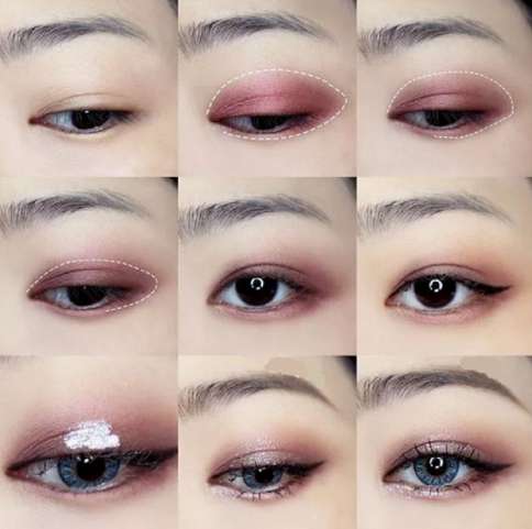 Правила нанесения макияжа для азиатских глаз с нависшими веками: секреты, пошаговое фото, видео